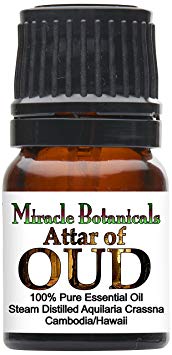 Miracle Botanicals Attar of Oud Essential Oil - Therapeutic Grade - 2.5ml