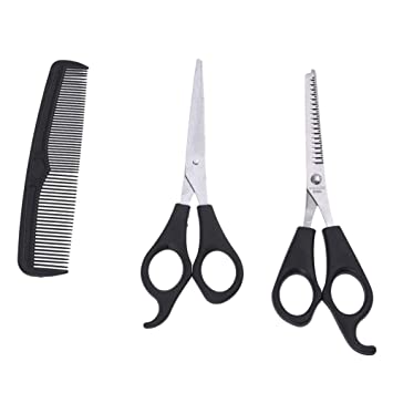 Kiseki Barber Razor Solon Family Hair Cutting Thinning Hairdressing Stainless Steel Scissors Shears Comb 3 Pcs Kit