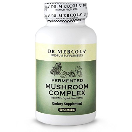 Dr. Mercola Fermented Mushroom Complex - 90 Capsules - Made With Organic Mushrooms - 100% Certified Organic