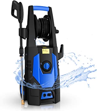 mrliance Electric Pressure Washer 3500PSI, 1800W Pressure Washer with Reel, 2.0GPM Power Washer for Cars Fences Patios Garden Cleaning (Blue)