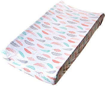 Summer Ultra Plush Changing Pad Cover, Coral Days