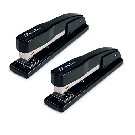 Swingline Stapler, Commercial Desk Stapler, 20 Sheets Capacity, Black, Black, 2 Pack (S7044401AZ)