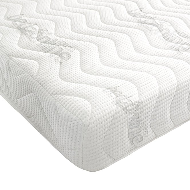 Bedzonline 7-Zone Memory Foam Rolled Mattress, Damask, White, Single