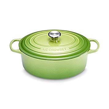 LE CREUSET 21178311302430 Cast Iron Oval-Shaped Casserole Dish, cast iron, Palm, 31 x 31 x 17 cm