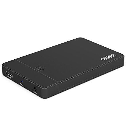 UNITEK Tool-Free USB 3.0 to 2.5 Inch HDD and SSD External Hard Drive Disk Enclosure Case with USB 3.0 Micro B Cable for 9.5mm 7mm SATA-I, SATA-II, SATA-III, HDD, and SSD [Black]