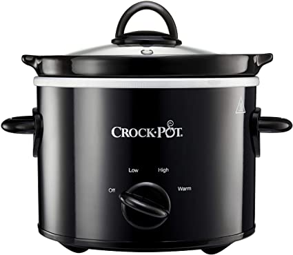 Crock-Pot Slow Cooker | Removable Easy-Clean Ceramic Bowl | 1.8L Small Slow Cooker (Serves 1-2 People) | Black | [CSC080]