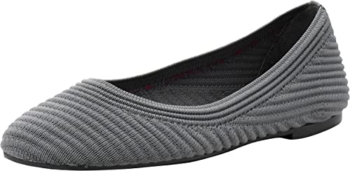 Skechers Women's Casey-Engineered Textured Knit Skimmer Ballet Flat