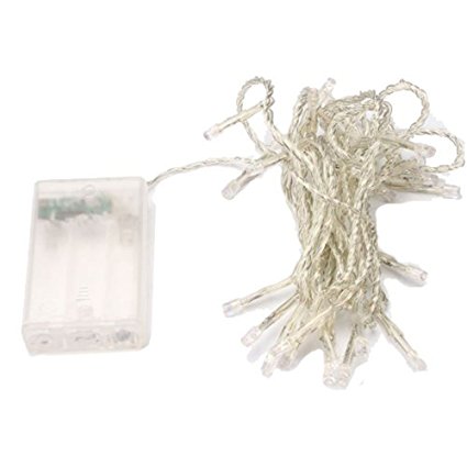 40-LED 13 Feet Battery-Operated Christmas Wedding Fairy Decorative String Lights - White