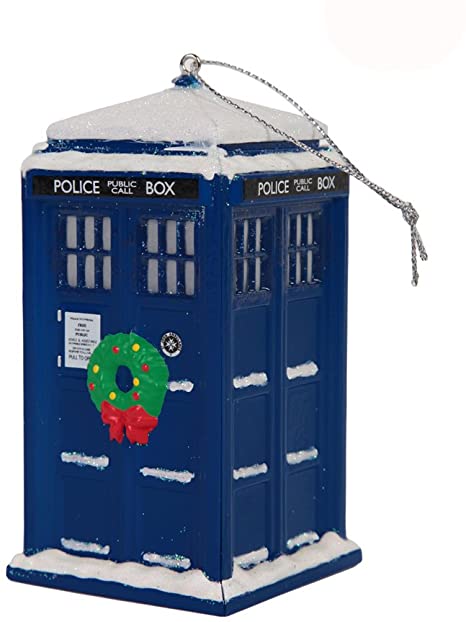 Doctor Who Tardis Police Box Christmas Tree Ornament - 4" x 2"