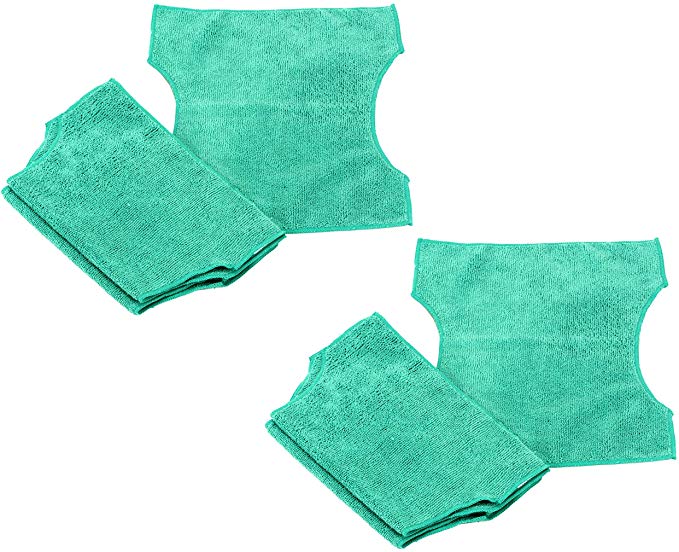 Real Clean Microfiber Refills Compatible with Swiffer Sweeper Vac Wet Jet Mop (Pack of 6)