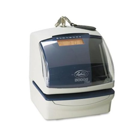 Lathem Time 5000EP 5000E Plus Electronic Time Recorder/Document Stamp/Numbering Machine, Cool Gray