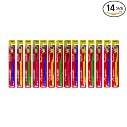 Colgate Toothbrush Premier Classic Clean Medium (Card of 14)