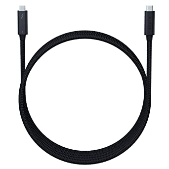 Razer Thunderbolt 4 Cable (2.0 Meter): Up to 40 Gigabits Per Second - Up to 8K Resolutions - Up to 100W Charging - Compatible with Windows, Mac and Thunderbolt 3 Devices - Black