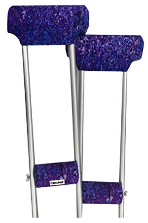 Crutcheze Purple Rain Underarm Crutch Pad and Hand Grip Covers with Comfortable Padding Washable Designer Fashion Orthopedic Products Accessories for Crutches