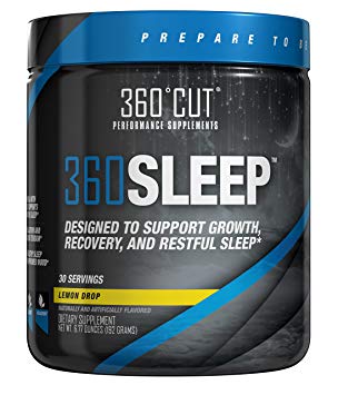 360SLEEP Valerian Root Sleep Aid for Restful, Restorative, Natural Sleep w/Valerian Root, GABA, Melatonin, 5-HTP & More - No Morning Grogginess, Fast-Acting Powder, Lemon Drop - 30 Doses 6.77 Ounce