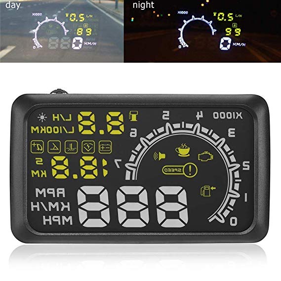 5.5 Inch Auto OBDII OBD2 Port Car Hud Head Up Display KM/h MPH Overspeed Warning Windshield Projector Alarm System