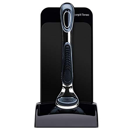 RazorPit Black Teneo Razor Blade Sharpener and Cleaner - Up to 150 Shaves, Better Sharpening Process - Serves as Razor Blade Stand and Storage