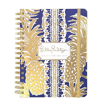 Lilly Pulitzer 17 month Large Agenda 2017-2018 (Flamenco Navy)