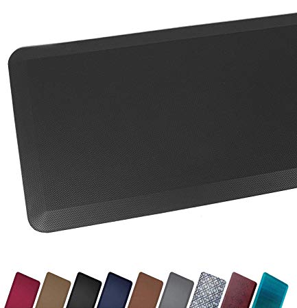 SKY MATS, Comfort Anti Fatigue Mat Kitchen Rug 20 x 39 x 3/4", 9 Colors and 3 Sizes, Perfect for Kitchens and Standing Desks, Black