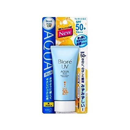 Kao Biore Japan Aqua Rich Watery Essence Sunblock Sunscreen Blue Spf50  Pa