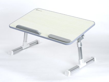 Ergonomic computer table / Portable laptop table / notebook table / bed table / picnick and camping table, for 15" laptop, iPad 1 / 2 / 3 / 4 / MINI, adjustable height and angle, Grey