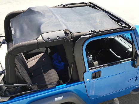 Jeep Wrangler Alien Sunshade Mesh Bikini Top Cover Provides UV Protection for Your TJ (1997-2006)