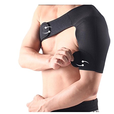 Breathable Adjustable Light Weight Shoulder Support Brace Unisex Sports Compression Brace Strap Wrap Belt for Rotator Cuff Injury Prevention and Recovery