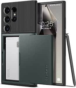 Spigen Slim Armor CS Case Compatible with Samsung Galaxy S24 Ultra - Abyss Green