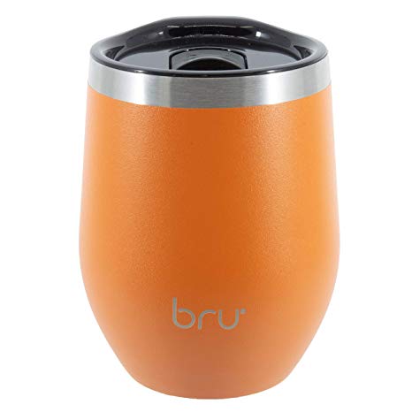 Reusable Coffee Cup | Travel Mug | 12oz/340ml | Vacuum Insulated | Stainless Steel | Eco-Friendly Thermal Cup | bru (Spiced Orange)