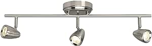 Sea Gull Generation Lighting 3-Light Talida LED Ceiling Track Lights Brushed Nickel 2537203S-962 | Modern Ceiling Light Fixture for Living Room, Dining Room, and Kitchen Lights | Uses LED Light Bulbs