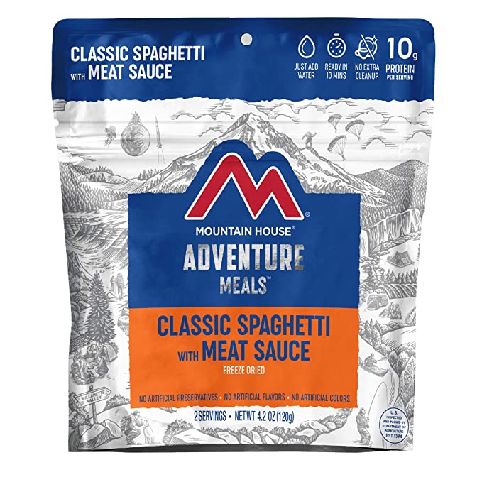 Mountain House Classic Spaghetti with Meat Sauce | Freeze Dried Backpacking & Camping Food