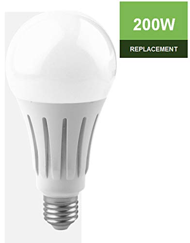 LC LED 200W-150W LED Bulb, 22W 3000 Lumens, 240 Degree, Daylight White (6000K), Non-Dimmable, A23 Large Size Bulb