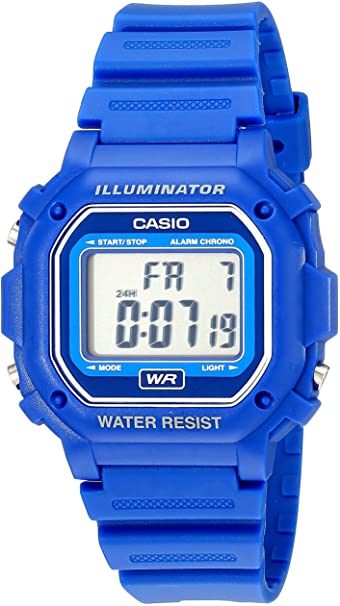 Casio F108WH Water Resistant Digital Blue Resin Strap Watch