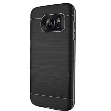Galaxy S7 Edge Case, LSoug Slim Soft TPU Case with Card Slot, Shockproof, Drop Resistant, Dual Layer Protective Cover for Samsung Galaxy S7 Edge