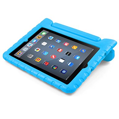 BUDDIBOX iPad Air Case,  [EVA Series] Shock Resistant [Kids Safe][STAND Feature] Carrying Case for Apple iPad Air (5) and Retina, (Blue)
