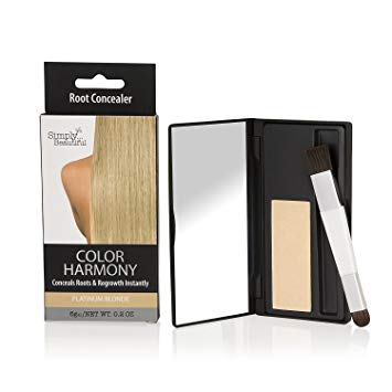 Color Harmony Root Touch Up Powder Conceals Grey Roots - Water Resistant, Non-Sticky, Simple To Apply and Mess-Free (Platinum Blonde)