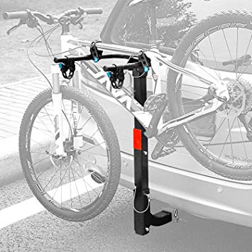 Leader Accessories Hitch Mounted 2 Bike Rack Bicycle Carrier Racks Foldable Rack for Cars, Trucks, SUV's and Minivans with 2" Hitch Receiver