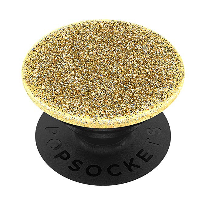 PopSockets PopGrip - Expanding Stand and Grip with Swappable Top - Glitter Gold