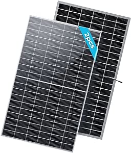 Renogy Bifacial 2pcs 450 Watt Solar Panels 12/24 Volt Monocrystalline PV Power Charger On/Off-Grid 900W Supplies for Rooftop Charging Station Farm Yacht and Other Off-Grid Applications