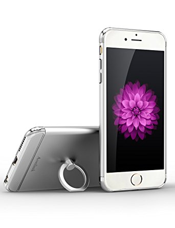 iPhone 6S plus case, Aonlink 3 in 1 Ultra Thin and Slim Design Kickstand Coated Premium Non Slip Surface Shockproof Metal For iPhone 6 plus (2014) and iPhone 6S plus (5.5'')(2015)-Silver