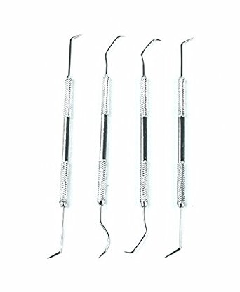 4 Piece Stainless Steel Pick and Probe Set