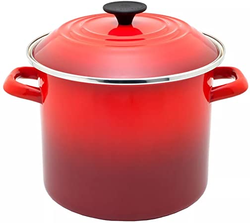 Le Creuset Enamel On Steel Stockpot, 8 qt., Cerise