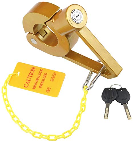 OKLEAD Anti Theft King Pin Lock Heavy Duty Coupler Lock for Tractor Trailers Rv 5th Wheel Camper