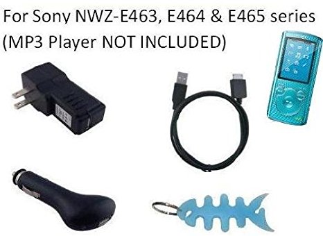 Universal USB Charging Bundle for Sony E Series (NWZ-E463, NWZ-E464 and NWZ-E465) Walkman Video MP3 Player