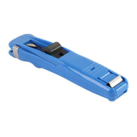 MyLifeUNIT Portable Clam Clip Dispenser & 8 Metal Clips, Blue (Paper Clipper)