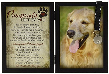 Pawprints Memorial Pet Tag Frame - Pawprints Left By You