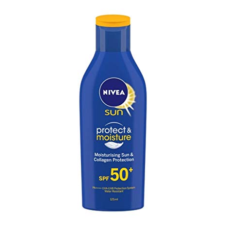 NIVEA Sunscreen Lotion, Sun Protect and Moisture (SPF 50), 125ml