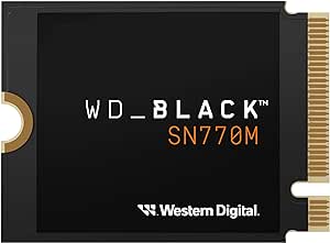 WD_BLACK SN770M 500GB M.2 2230 NVMe SSD, For Handheld Gaming Devices and compatible laptops. With PCIe Gen 4.0, Speeds up to 5150 MB/s TLC 3D NAND Great for Asus ROG Ally, Steam Deck Microsoft Surface