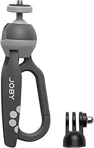 JOBY HandyPod Clip Action Mini Tripod with Carabiner for Action Camera, Compatible with GoPro Range, HERO12, Insta360, Compact Camera Sony ZV-1 II (JB01838-BWW)