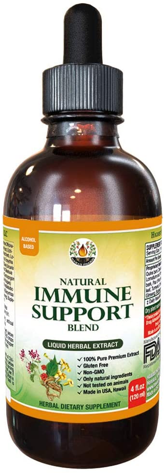 Natural Immune Support Supplement. Tincture of: Quina, OSHA, Echinacea, Lomatium, Forsythia, Cat's Claw, PAU d’Arco, Turmeric, Umckaloabo, Ginseng, Bupleurum and Other Herbs 4 oz